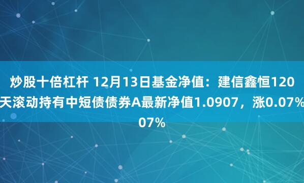 炒股十倍杠杆 12月13日基金净值：建信鑫恒120天滚动持有中短债债券A最新净值1.0907，涨0.07%