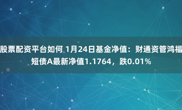 股票配资平台如何 1月24日基金净值：财通资管鸿福短债A最新净值1.1764，跌0.01%